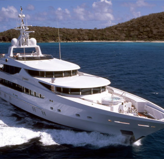 Luxusyacht Sunrise von oben