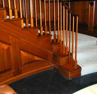 Investor New York Treppe aus Holz - Detailaufnahme