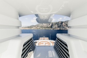 Luxusyacht Luna Detailaufnahme