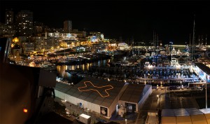 Monaco Yachtshow 2014 Knochen auf Monaco bei Nacht